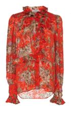 Preen By Thornton Bregazzi Ola Satin Floral Blouse