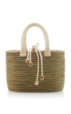Cesta Collective Mini Leather-trimmed Sisal Tote