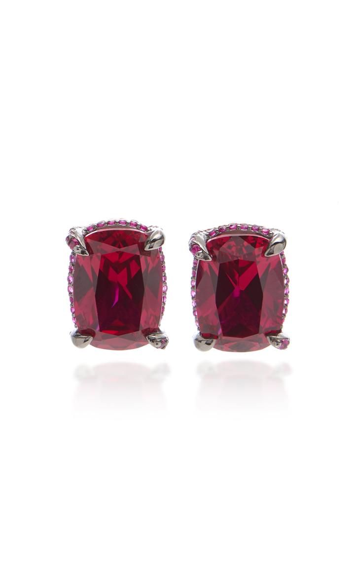 Anabela Chan 18k Gold Vermeil And Ruby Earrings