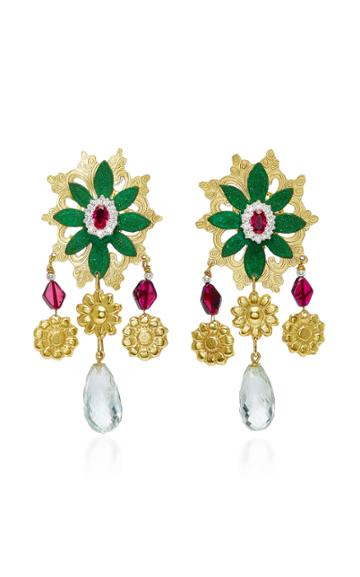 Valentina Rosenthal Chilco Green Quartz Garnet And Zircon Earrings