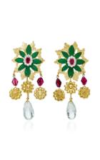 Valentina Rosenthal Chilco Green Quartz Garnet And Zircon Earrings
