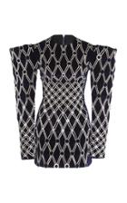 David Koma Metallic Embroidered Mini Dress