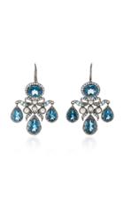 Holly Dyment Medora Girandole 14k White Gold, Topaz And Pearl Earrings