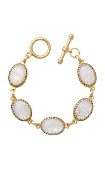 Brinker & Eliza Beetlejuice 24k Gold-plated Mother-of-pearl Bracelet
