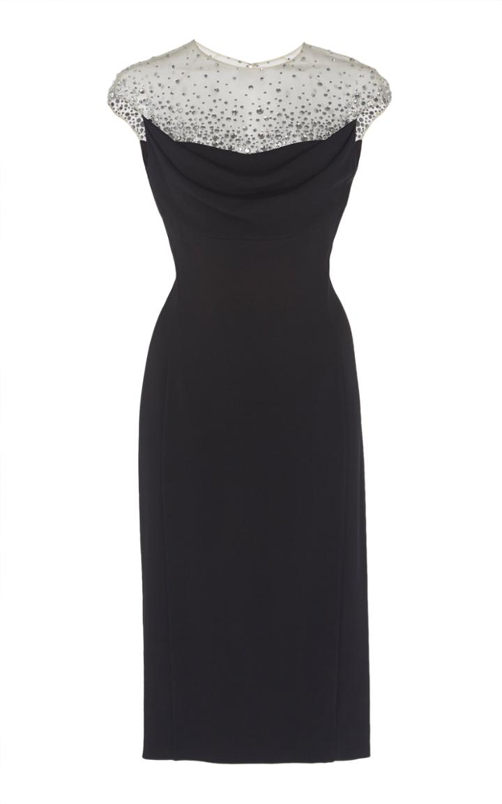 Jenny Packham Valentina Sequined Neckline Dress