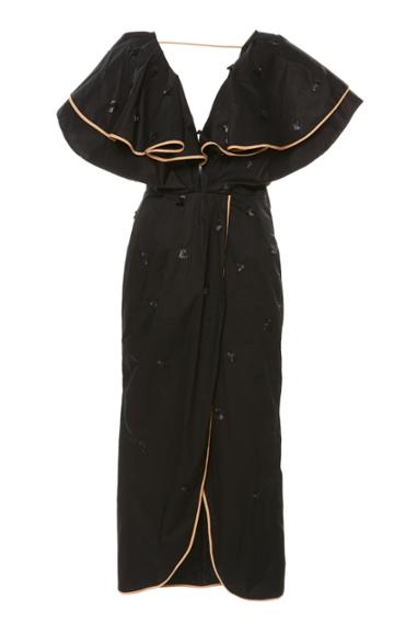 Johanna Ortiz Nights Of Nights Ruffled Poplin Dress