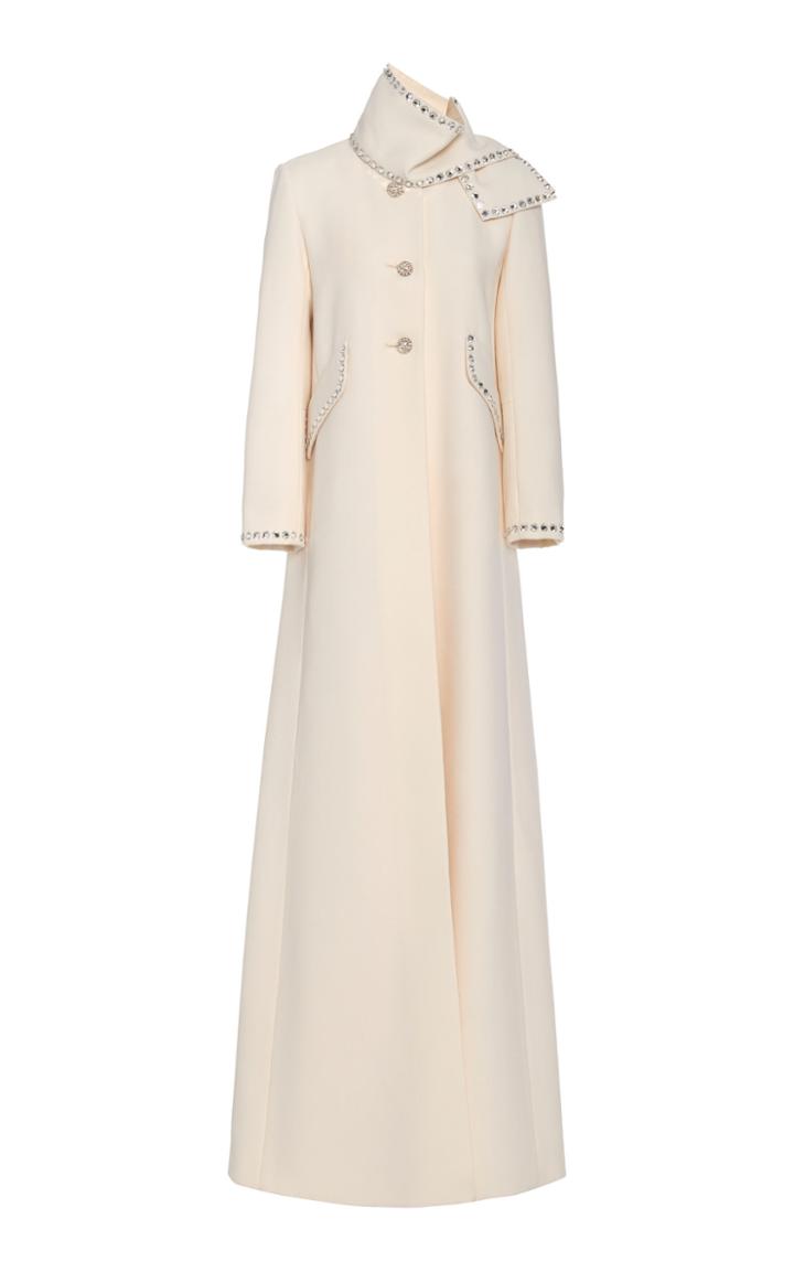 Moda Operandi Marc Jacobs Crystal-embellished Wool Maxi Coat Size: 2
