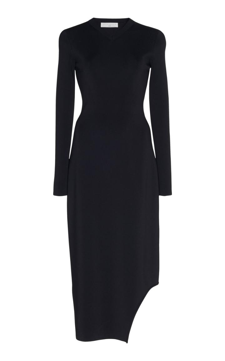 Victoria Beckham V-neck Long Sleeve Dress