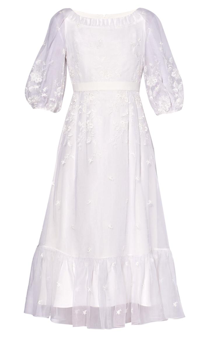 Moda Operandi Erdem Floredice Tulle Elbow-length Sleeve Dress