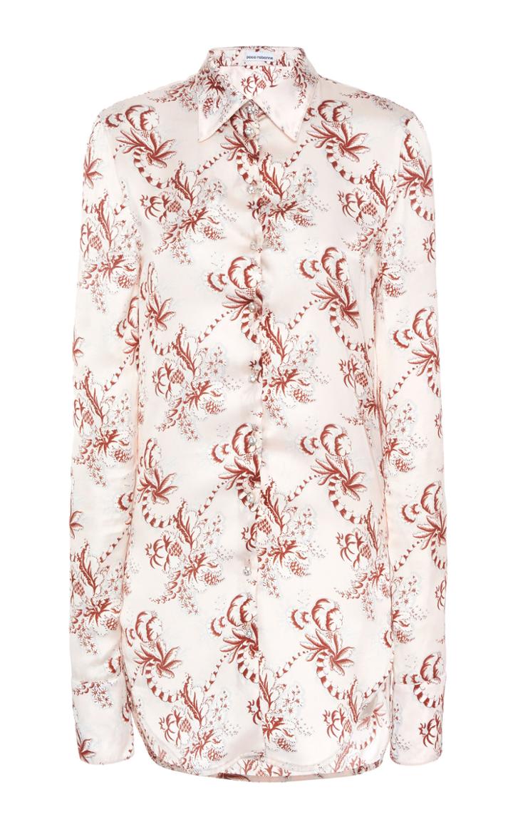 Paco Rabanne Long Sleeved Printed Satin Shirt