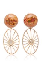 Susan Foster 18k Rose Gold Opal And Diamond Earrings
