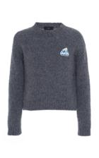 Alanui Global Warming Embroidered Alpaca-blend Sweater Size: M