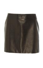 Paule Ka Leather Mini Skirt