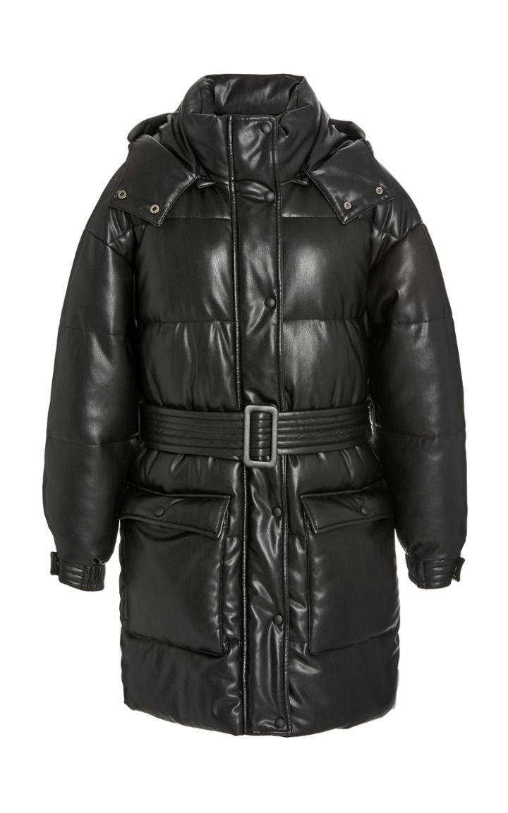 Moda Operandi Apparis Selma Hooded Vegan Leather Puffer Coat