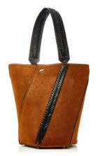 Proenza Schouler Medium Hex Paneled Suede Bucket Bag
