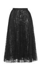 Andrew Gn Pleated Lace Midi Skirt