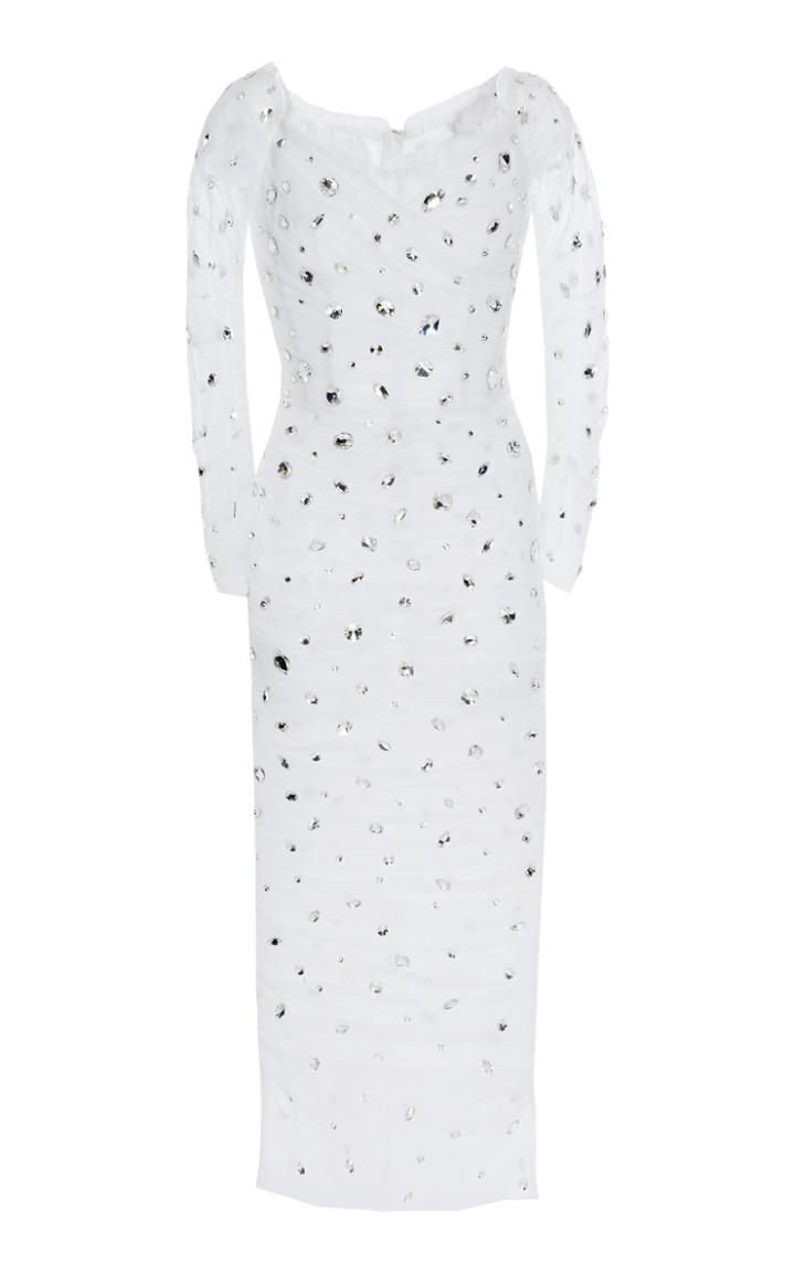 Dolce & Gabbana Crystal Ruched Dress