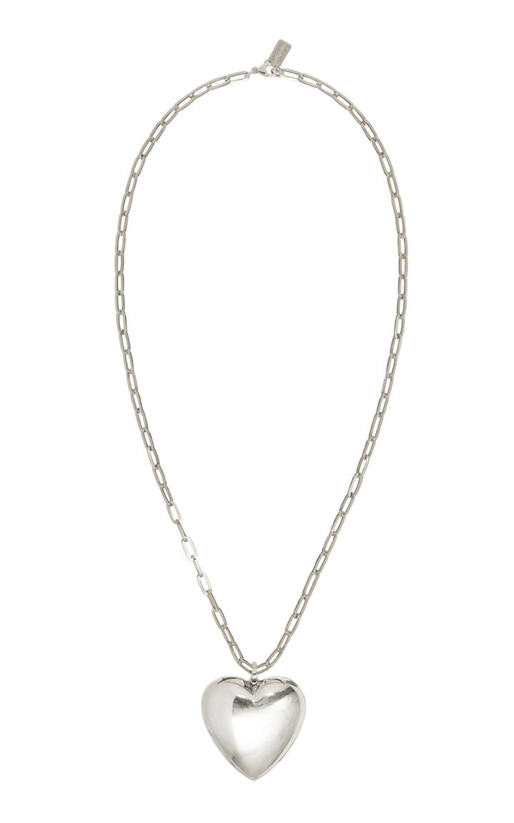 Moda Operandi Lauren Rubinski 14k White Gold Heart Necklace