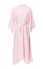 Tome Pink Silk Crepe V-neck Dress