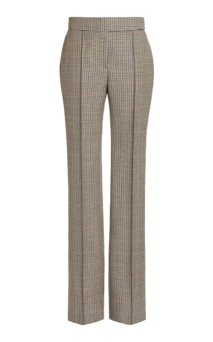 Moda Operandi Alexandre Vauthier Wool-blend Check Straight-leg Pants