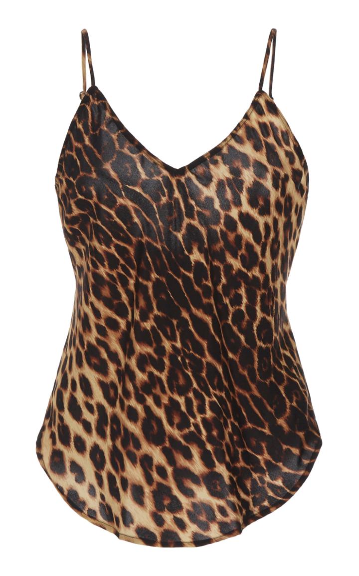 A.l.c. Nash Leopard-print Silk-blend Tank Top