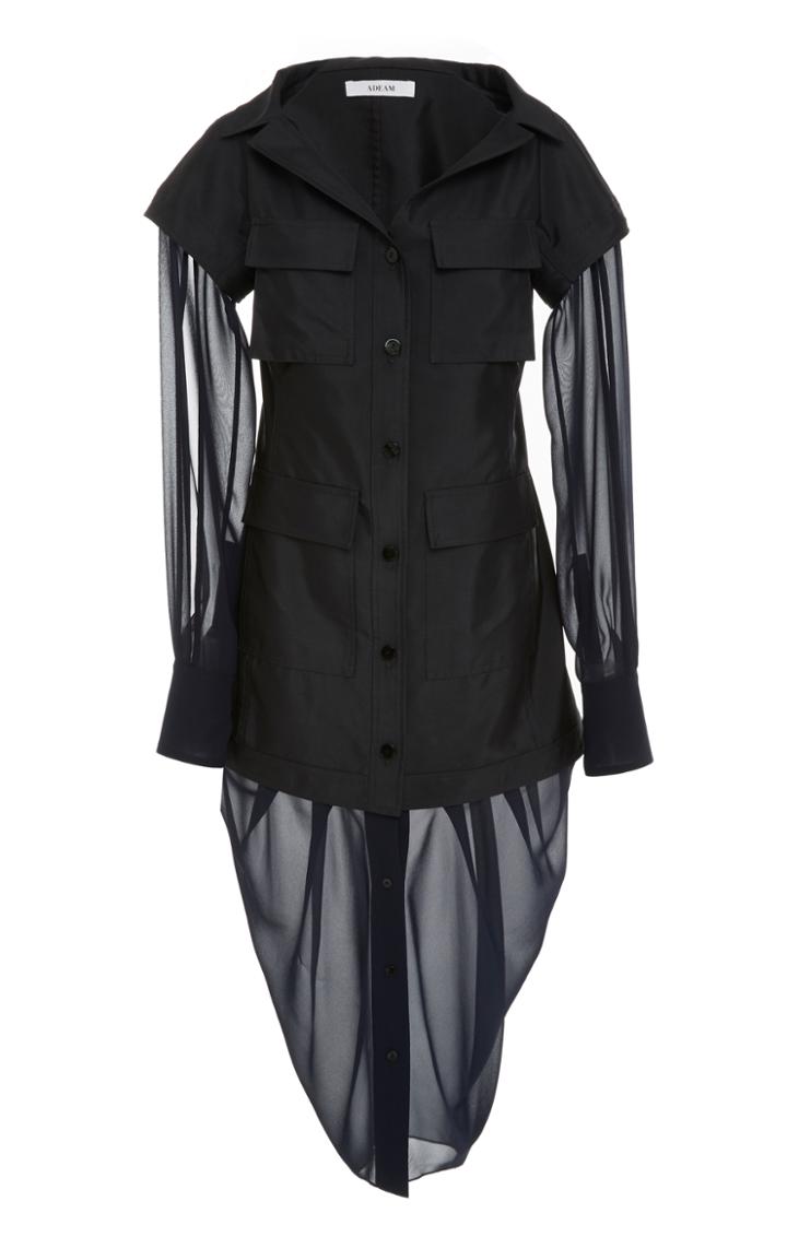 Adeam Convertible Safari Shirt Dress