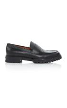 Lanvin Pebble-grain Leather Penny Loafers