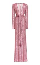 Moda Operandi Naeem Khan V-neck Sequin Gown