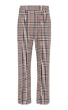 Isa Arfen Plaid Twill Classic Trousers