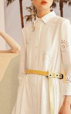 Carolina Herrera Eyelet A-line Dress