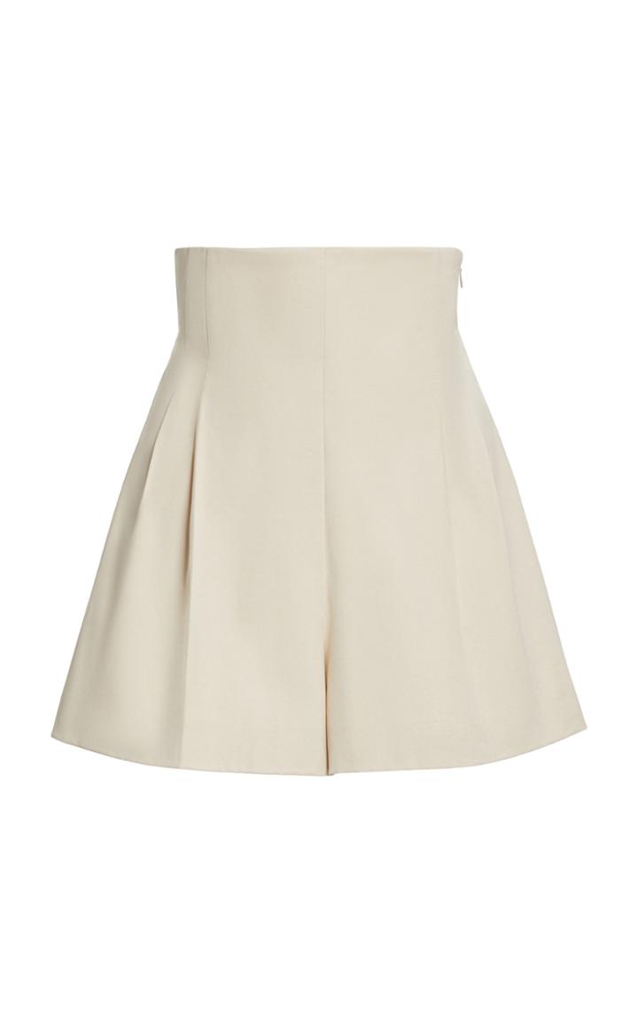 Moda Operandi Carolina Herrera Stretch Cotton Twill High-waisted Shorts