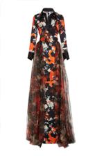 Naeem Khan Belted Gown With Over-skirt