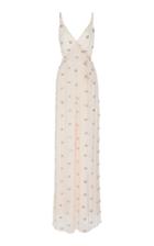 Alexis Cosmina Sequin-embroidered Wrap-effect Georgette Jumpsuit Size: