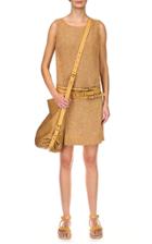 Moda Operandi Michael Kors Collection Wood Bead-embroidered Silk Shift Dress
