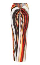 Moda Operandi Christopher Esber Striped Ruched Silk Skirt