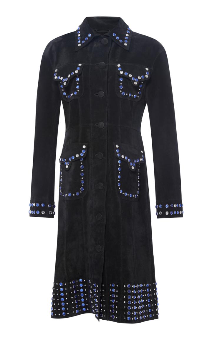 Ellery Rhinestone Cowboy Leather Coat