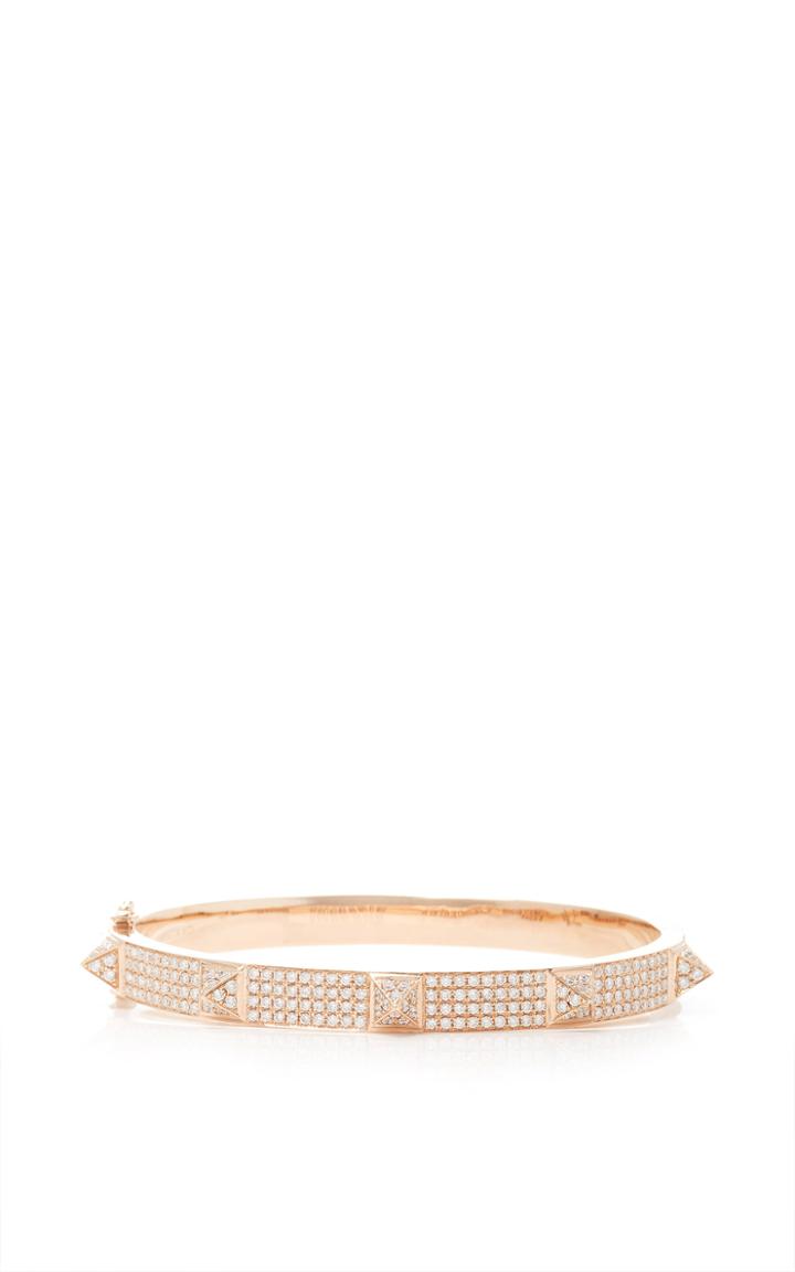Anita Ko All Diamond Oval Spike Bracelet