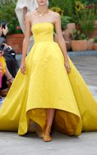 Oscar De La Renta Strapless High-low Ball Gown