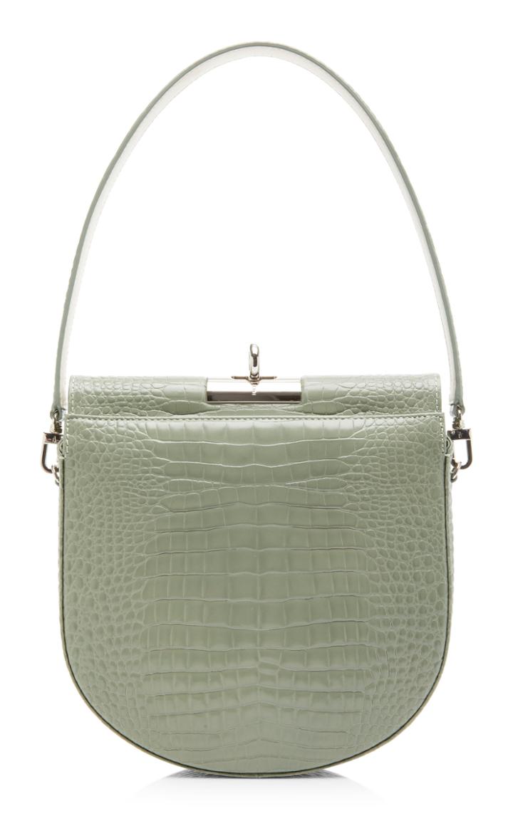 Moda Operandi Gu De Demi Lune Small Croc-effect Leather Bag