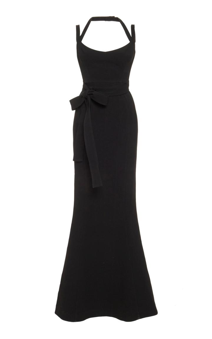 Rachel Gilbert Frankie Bow-embellished Halter Dress