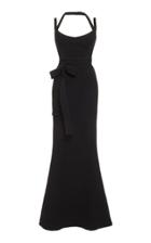 Rachel Gilbert Frankie Bow-embellished Halter Dress