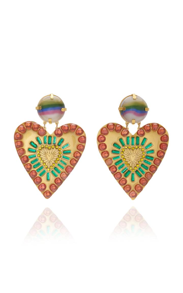 Moda Operandi Mercedes Salazar Latin Heart Earrings