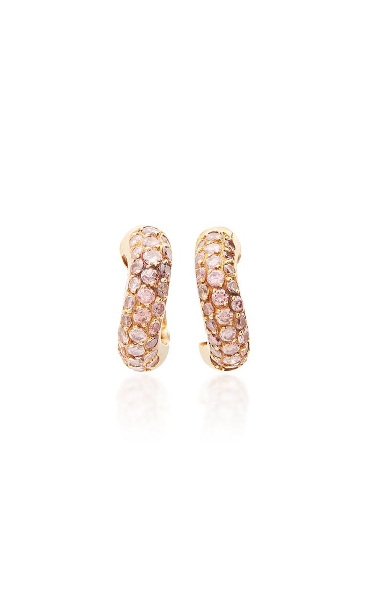 Gioia 18k Rose Gold And Pink Diamond Earrings
