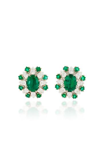 Paul Morelli Verde Oval Clip Earrings