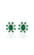 Paul Morelli Verde Oval Clip Earrings