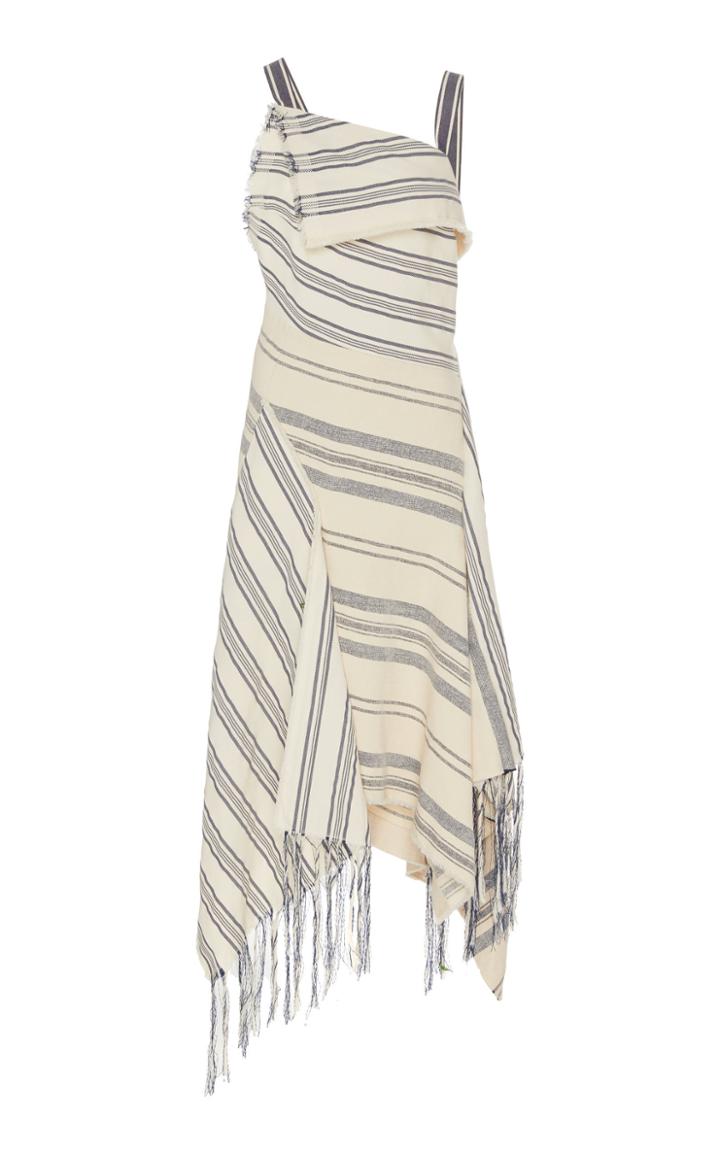 Moda Operandi Monse Asymmetric Fringed Cotton-blend Dress Size: 0