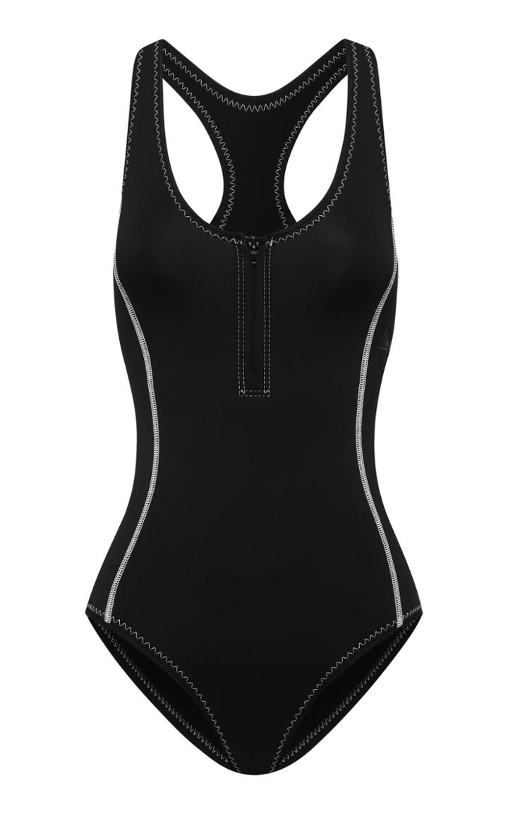 Moda Operandi Abysse Elle Neoprene Zip-front Neoprene Surf One-piece