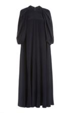 Moda Operandi Victoria Beckham Pleated Double-faced Crepe Cape Jumpsuit