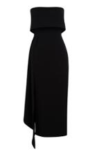 Alex Perry Alexander Kick-pleat Crepe Midi Dress