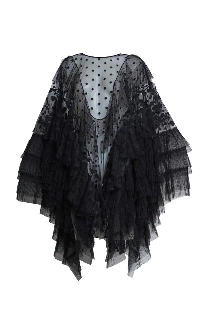 Romance Was Born Black Rainbow Cape Blouse